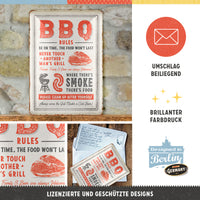 nostalgic-art-bbq-rules-cartolina-metallica-10x14-cm-fronte-metallo-design-origi image 3