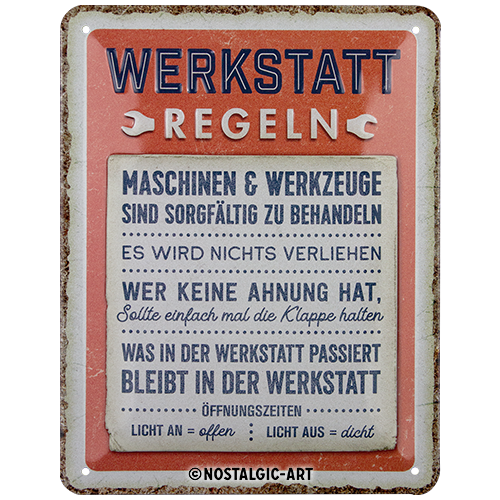 nostalgic-art-werkstattregeln-targa-metallica-15x20-cm image 1