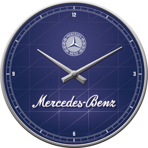 nostalgic-art-mercedes-benz-silver-blue-orologio-da-parete-31-cm-2 image 1