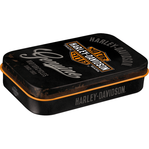 nostalgic-art-harley-davidson-genuine-logo-scatola-metallo-portamentine-mint-box image 1