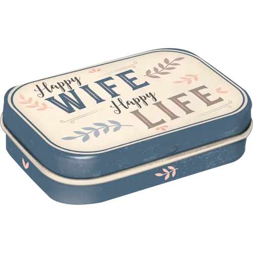 nostalgic-art-happy-wife-scatola-per-mentine-in-metallo-6x4x1-6-cm image 1
