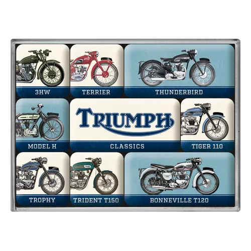 nostalgic-art-triumph-model-chart-set-magneti-7x9-cm-in-confezione-regalo image 1