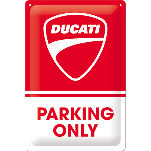 nostalgic-art-ducati-parking-only-targa-in-metallo-20x30-cm image 1
