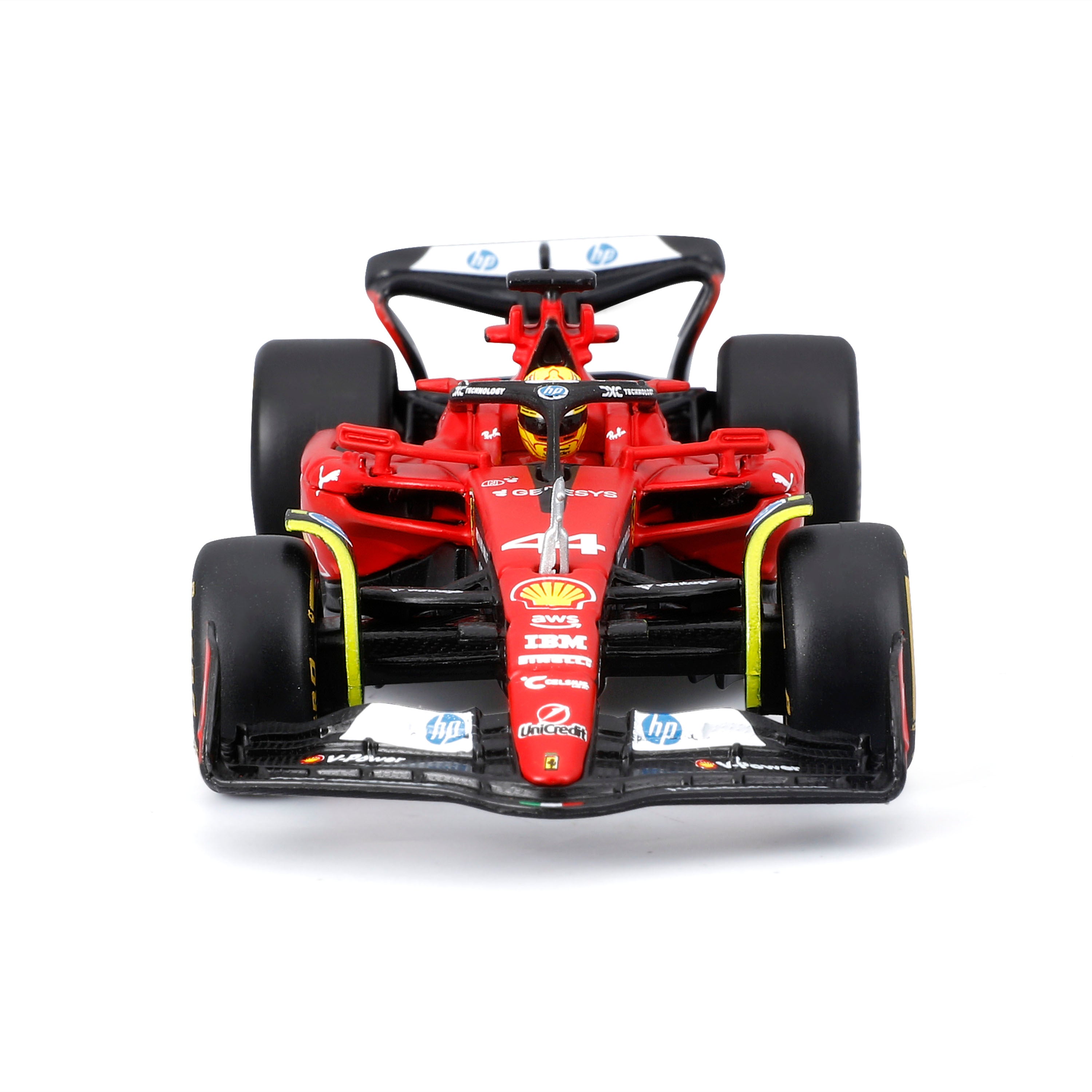 bburago-ferrari-sf-23-test-fiorano-lewis-hamilton-scala-1-43-con-teca image 4