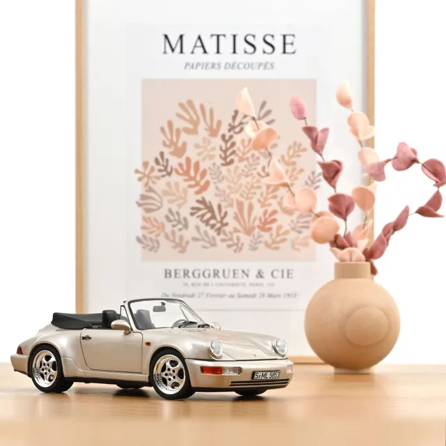 norev-porsche-911-turbo-look-cabriolet-1992-1-18-argent-zermatt-m-tallis image 1