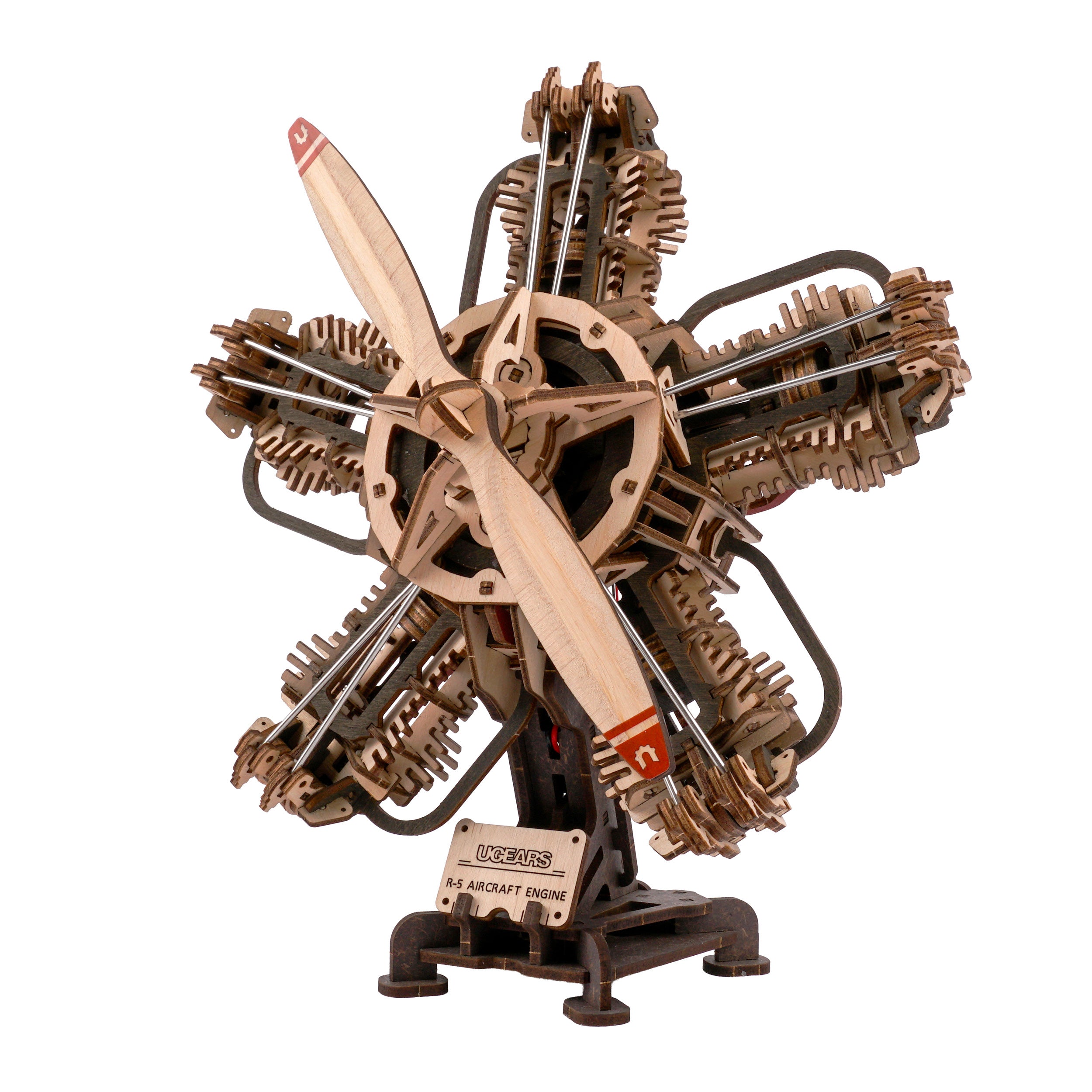ugears-r-5-aircraft-engine-motore-aeromobile-radiale-in-legno image 1