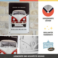nostalgic-art-vw-good-in-shape-targa-in-metallo-20x30-cm image 2