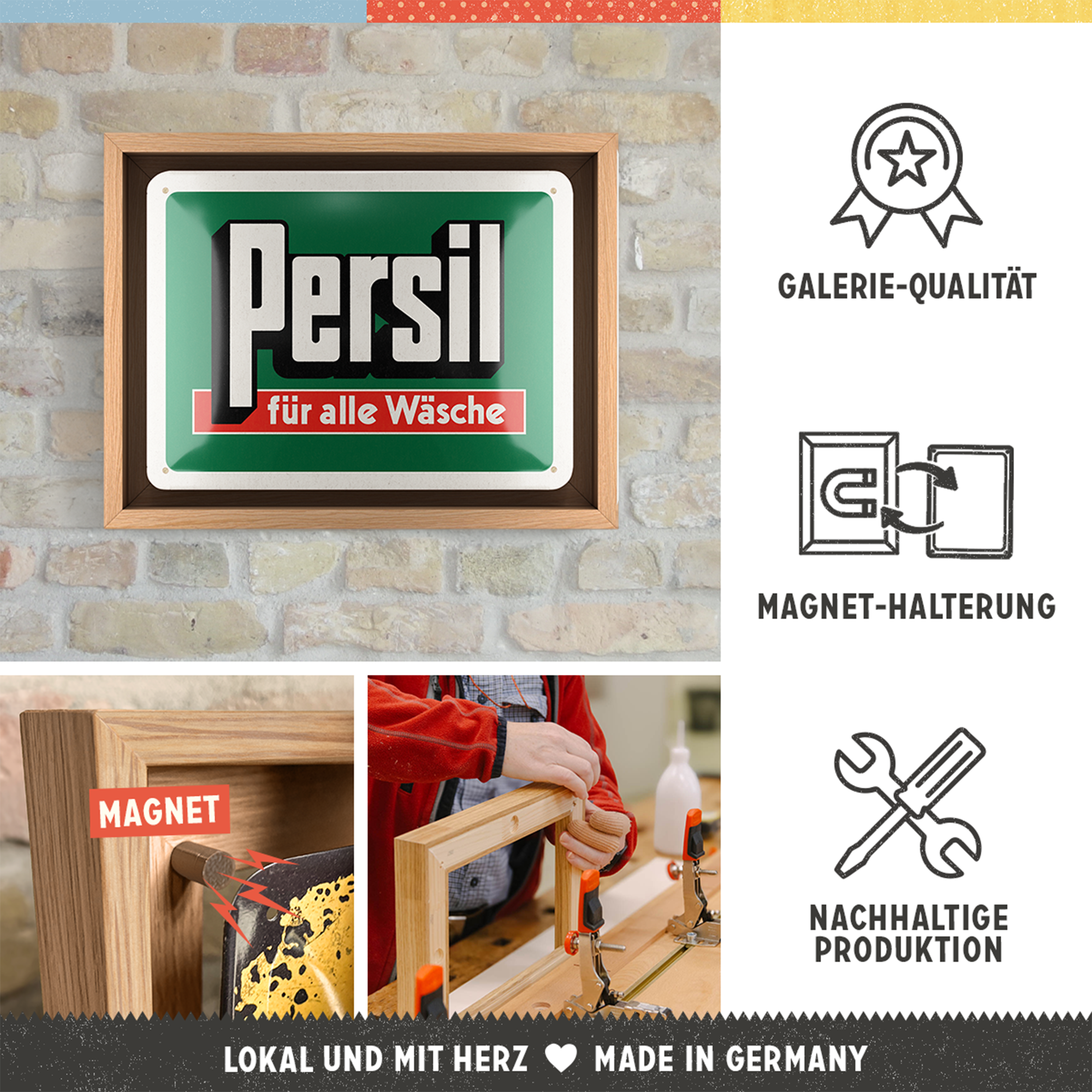 nostalgic-art-persil-f-r-alle-w-sche-n-frame-s-cornice-in-legno-targa-in-metallo image 3