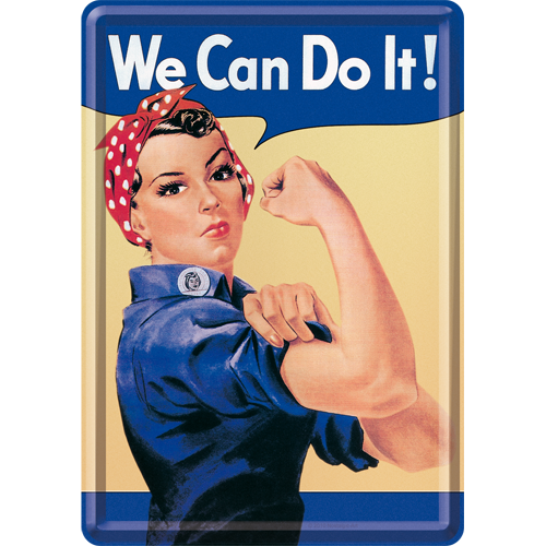 nostalgic-art-we-can-do-it-metal-card-cartolina-in-metallo-10x14-cm-2 image 1