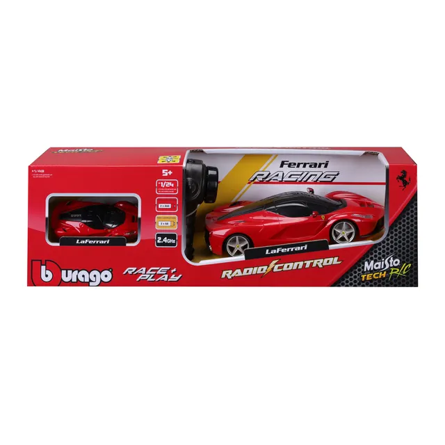 maisto-tech-co-pack-laferrari-rc-1-24-die-cast-1-43-rossa image 1