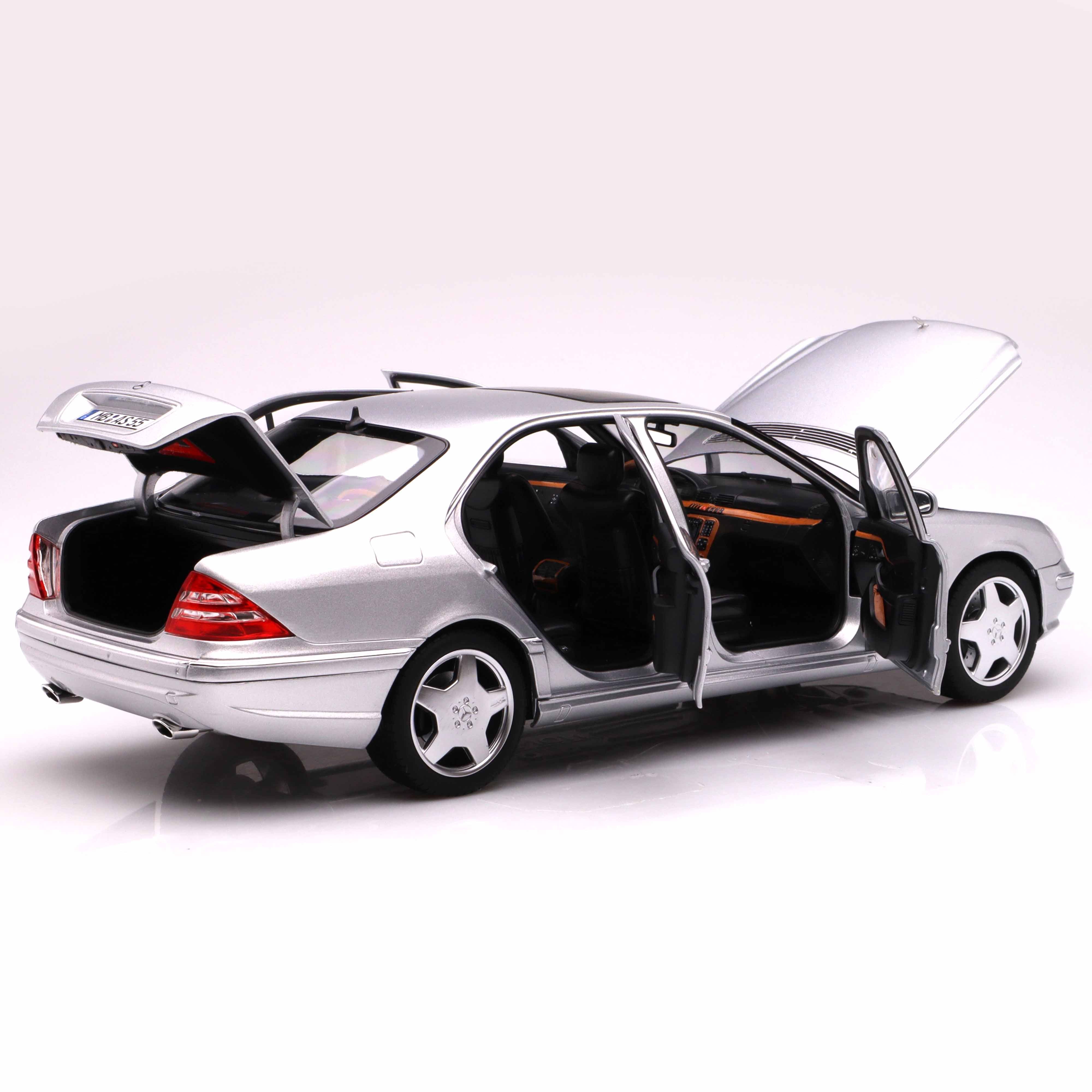 norev-mercedes-benz-s55-amg-2000-argento-modellino-1-18 image 3