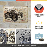 nostalgic-art-route-66-bike-map-targa-in-metallo-20x30-cm-2 image 2
