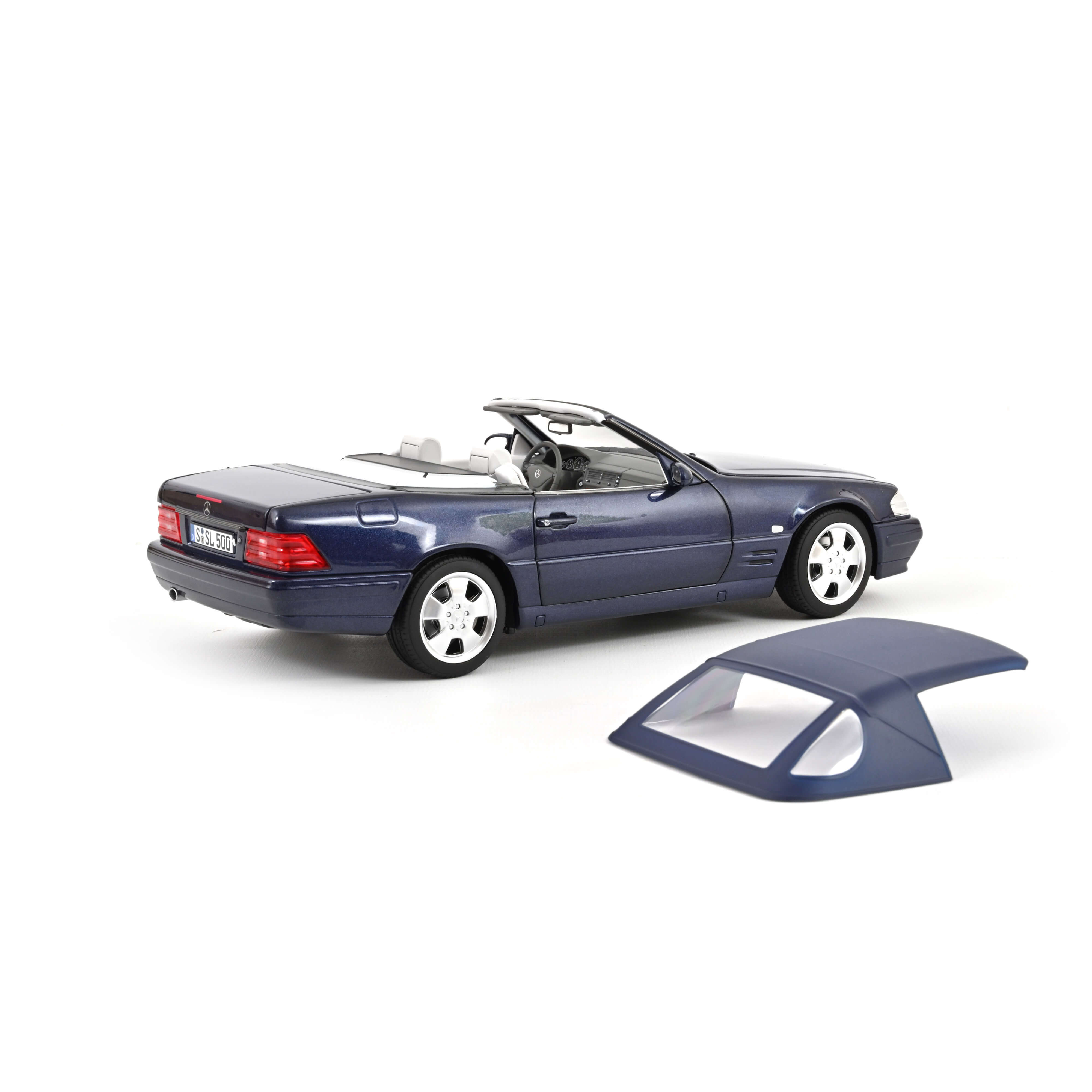 norev-mercedes-benz-sl-500-1999-modellino-auto-1-18-blu-scuro-metallizzato image 5