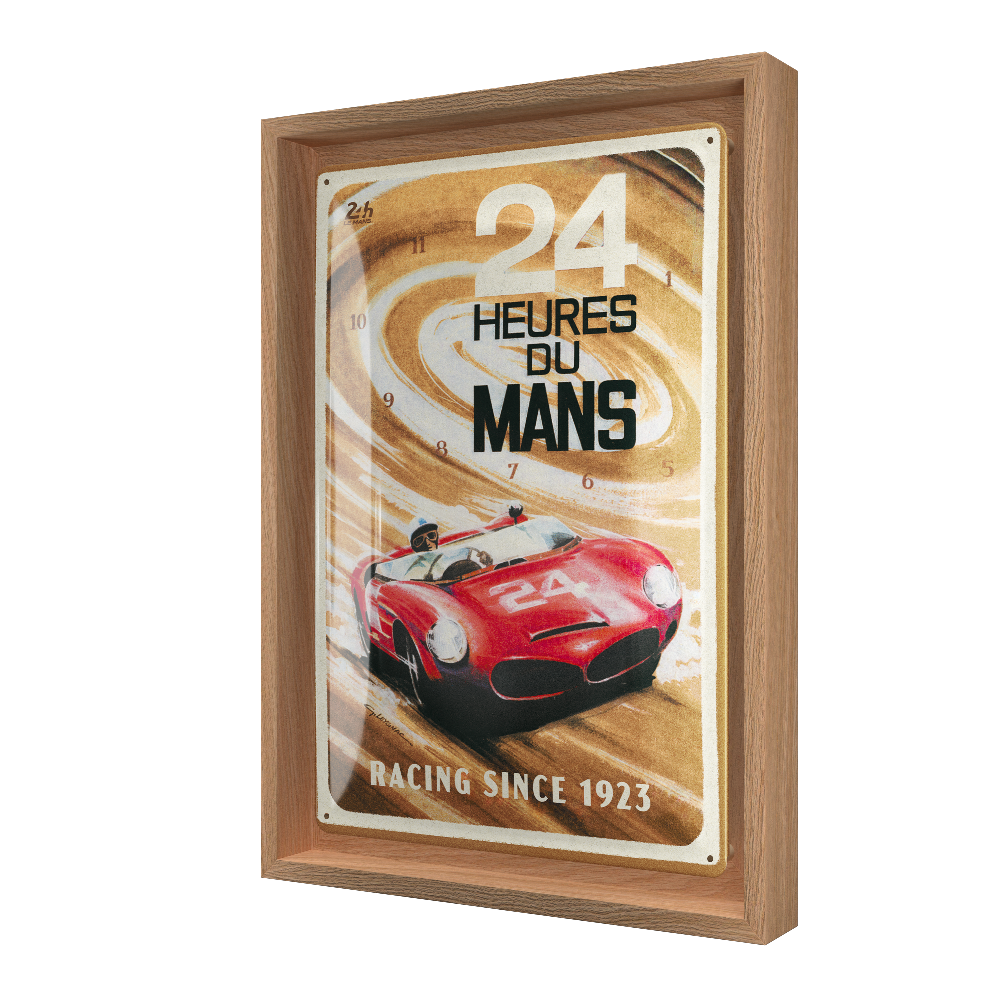 nostalgic-art-24h-le-mans-red-car-1963-targa-con-cornice-n-frame-m-edition-24x33 image 1