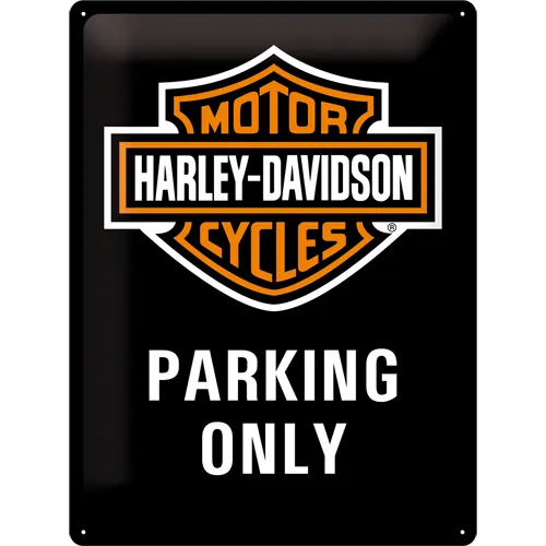 nostalgic-art-harley-davidson-parking-only-targa-in-metallo-30x40-cm image 1