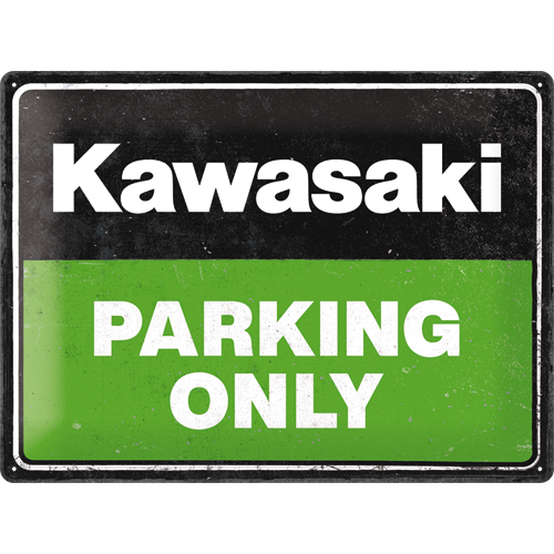 nostalgic-art-kawasaki-parking-only-green-targa-in-metallo-30x40-cm-2 image 1