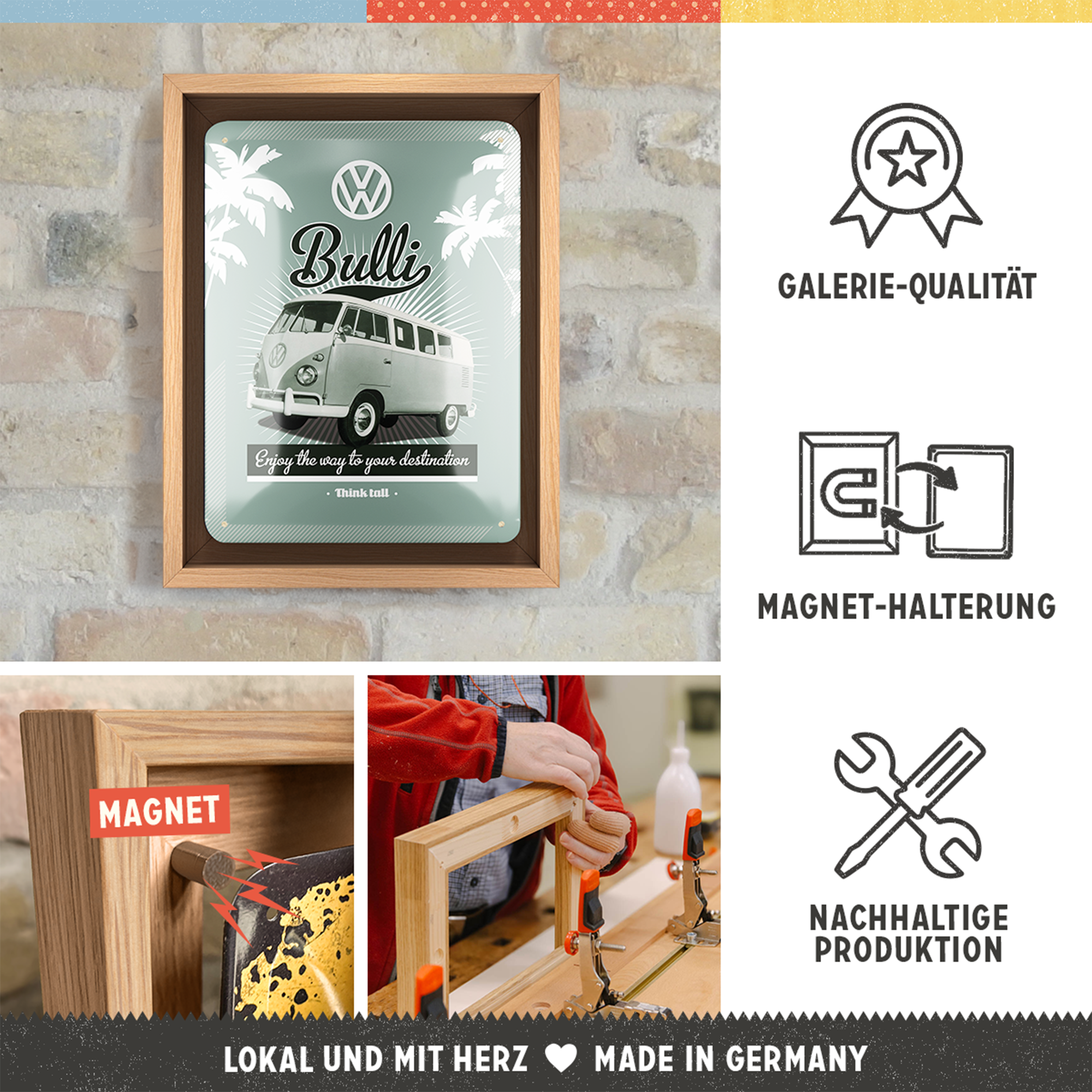 nostalgic-art-volkswagen-vw-retro-bulli-cornice-n-frame-s-18-5x24-cm image 3