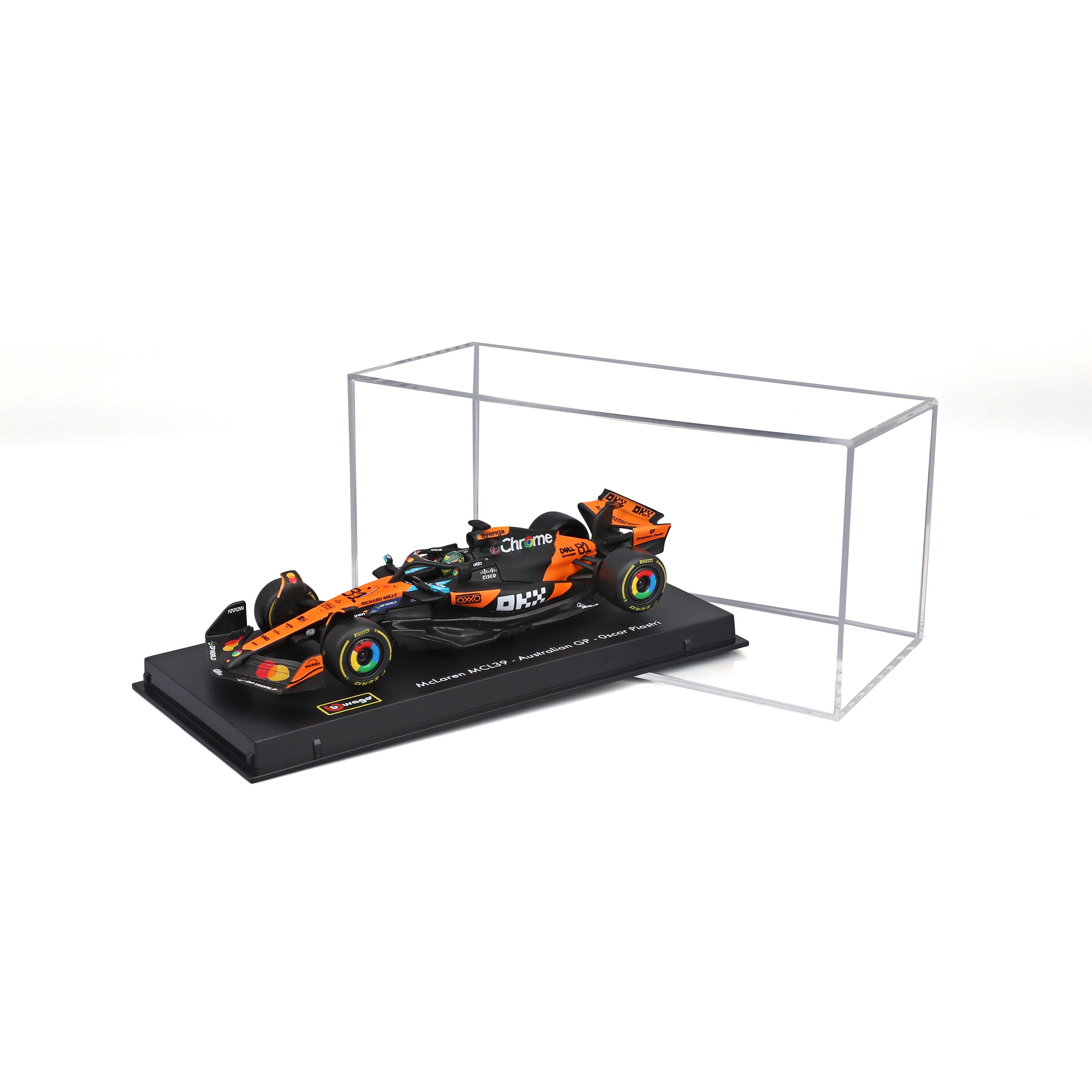 bburago-mclaren-f1-mcl39-2025-81-oscar-piastri-1-43-con-base-e-teca image 1