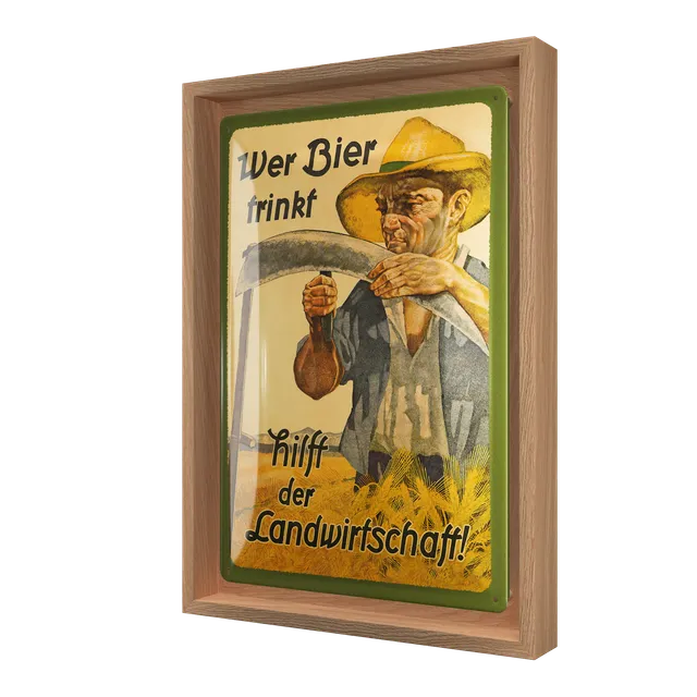 nostalgic-art-n-frame-m-edition-rovere-per-targhe-wer-bier-trinkt-hilft-der-land image 1