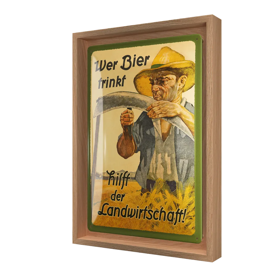 nostalgic-art-n-frame-m-edition-rovere-per-targhe-wer-bier-trinkt-hilft-der-land image 1