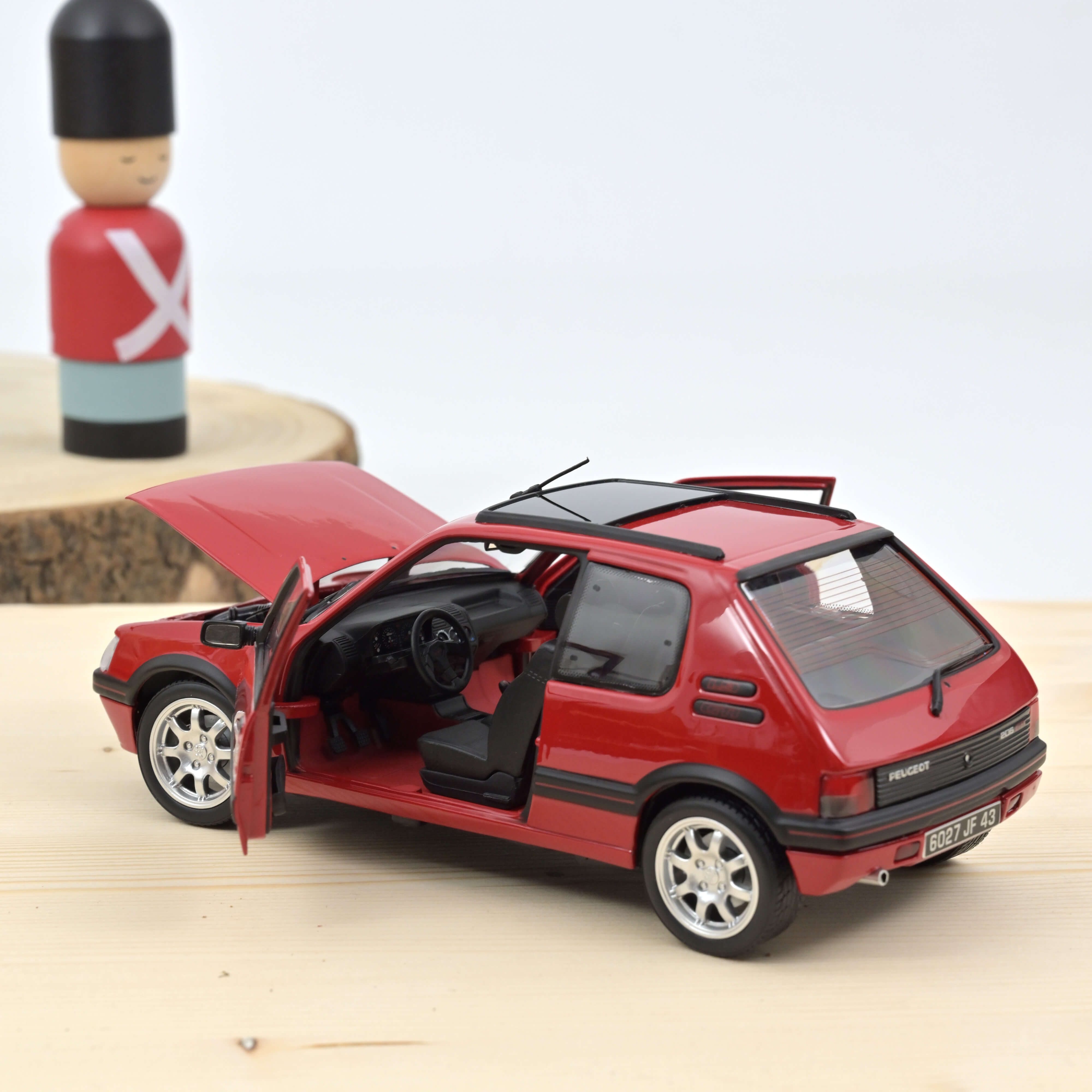 norev-peugeot-205-gti-1-9-pts-1991-modellino-auto-1-18-rouge-jantes image 2