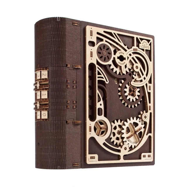ugears-book-of-secrets-scatola-segreta-libro-meccanico-in-legno image 1