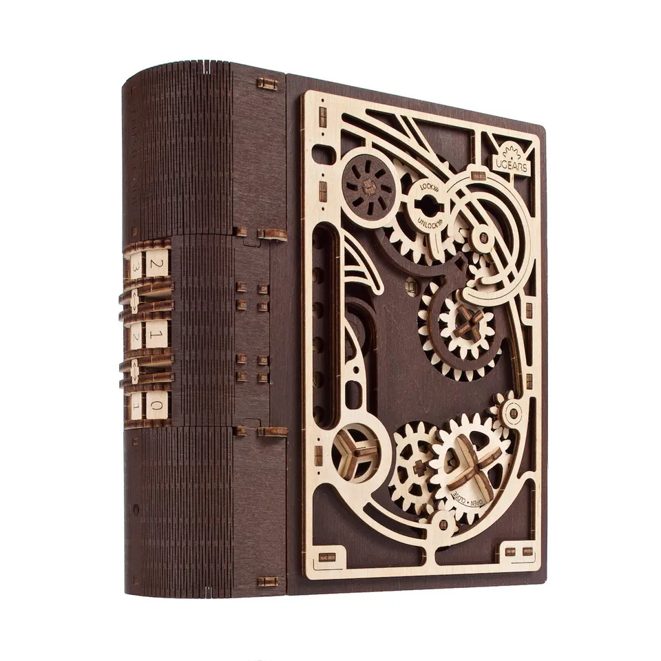 ugears-book-of-secrets-scatola-segreta-libro-meccanico-in-legno image 1