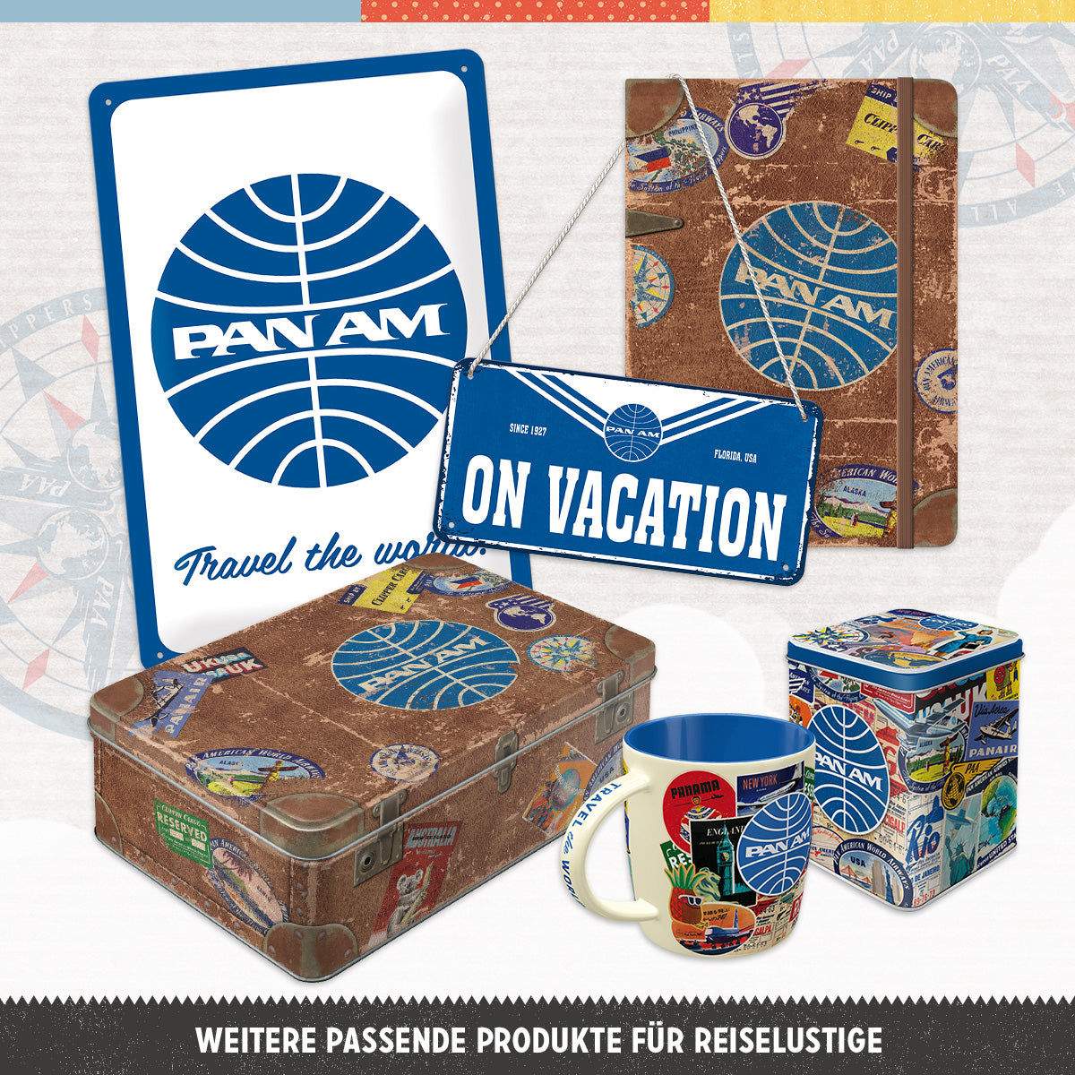 nostalgic-art-pan-am-on-vacation-insegna-in-metallo-da-appendere-10x20-cm image 3