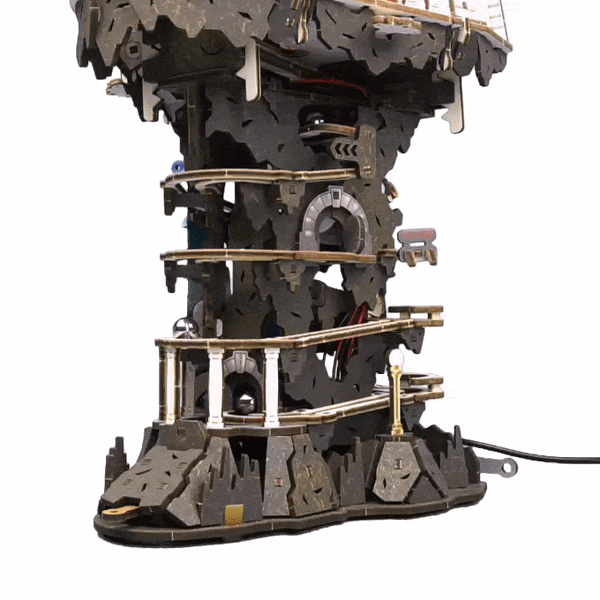 ugears-gringotts-bank-marble-run-harry-potter-pista-per-biglie-motorizzata-usb-c image 3