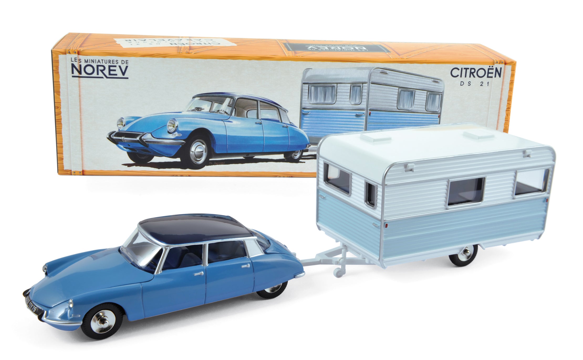 norev-citro-n-ds-21-caravane-caravelair-blu-monte-carlo-1-43-set image 2