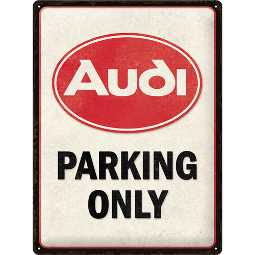 nostalgic-art-audi-parking-only-cartello-in-metallo-30x40-cm image 1