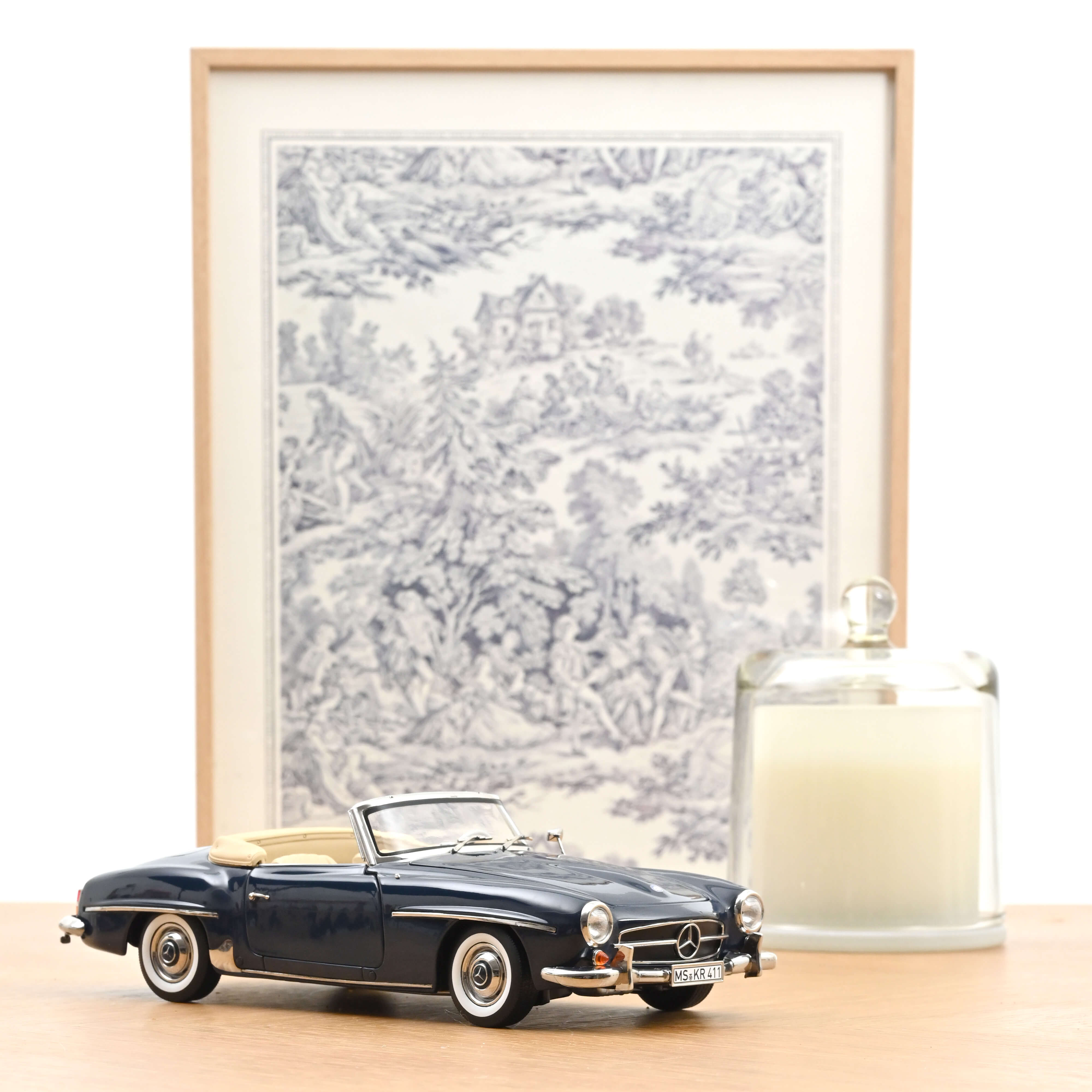 norev-mercedes-benz-190-sl-1957-modellino-auto-1-18-blu-medio image 1