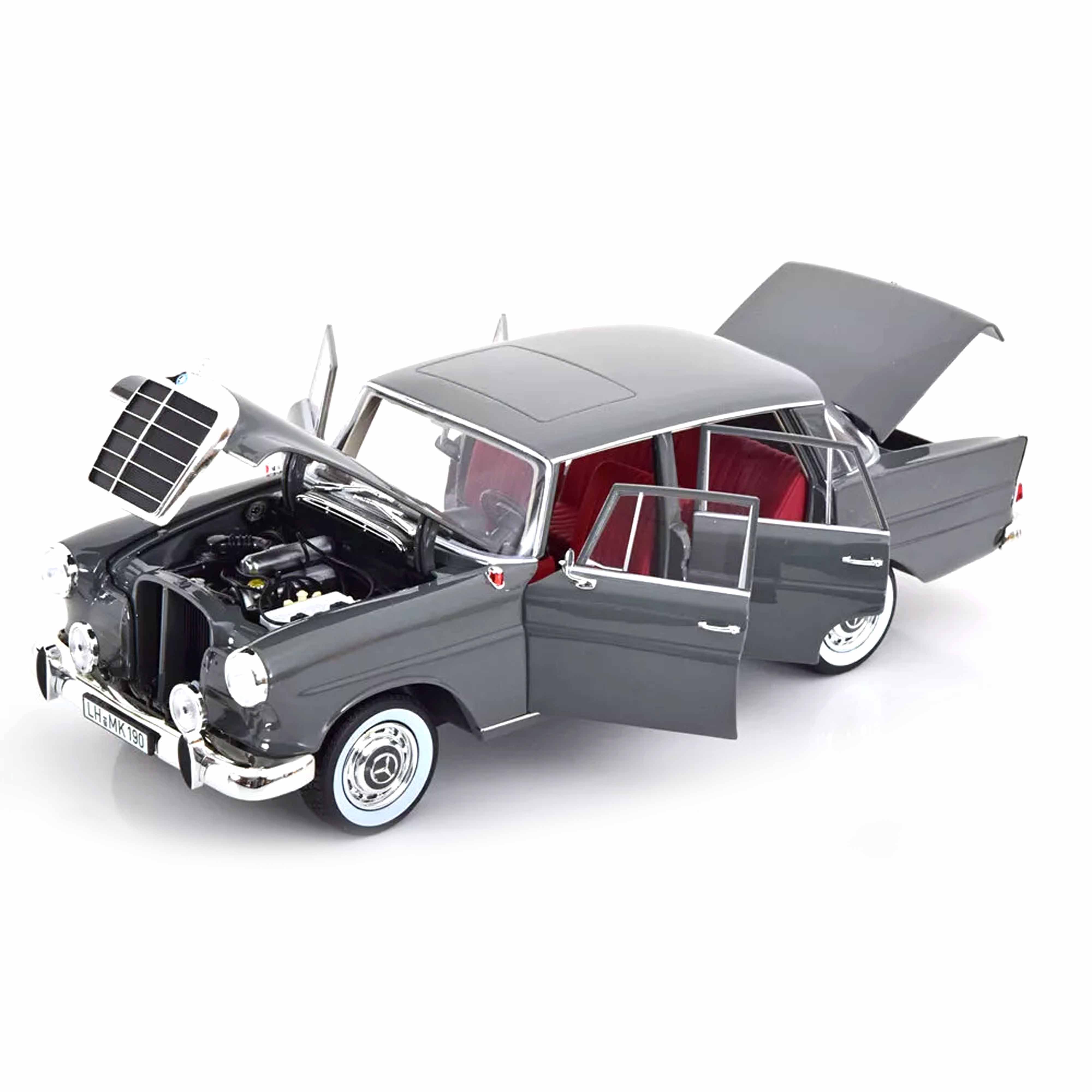 norev-mercedes-benz-190-d-1964-modellino-auto-1-18-grigio image 2
