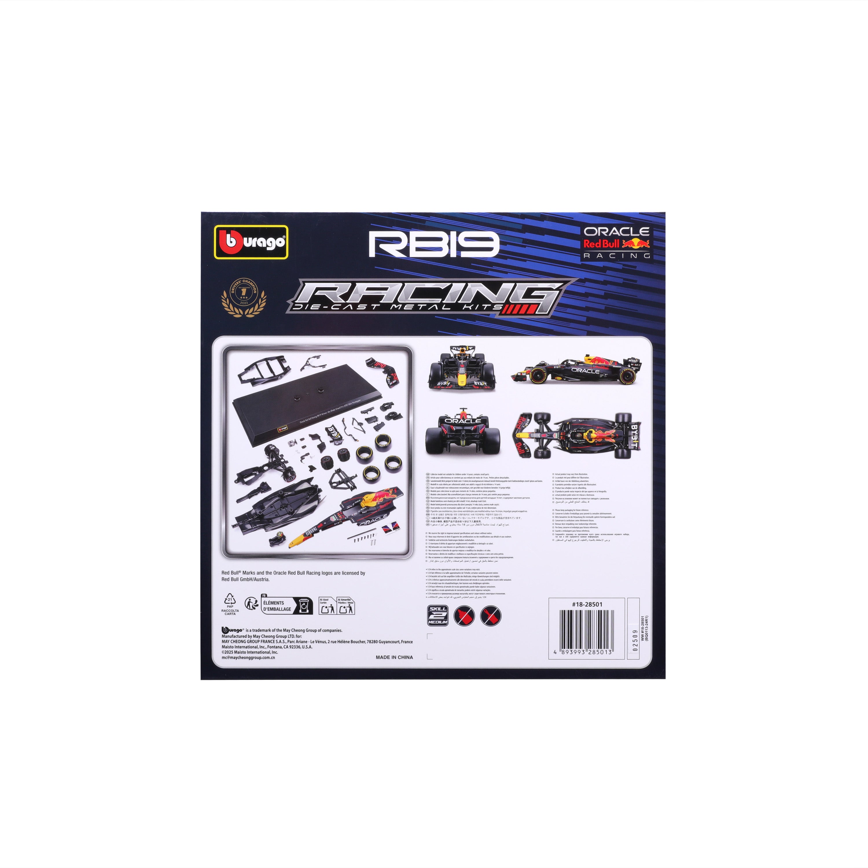 bburago-model-kit-red-bull-rb19-2023-1-verstappen-monoposto-f1-da-costruire-scal image 7