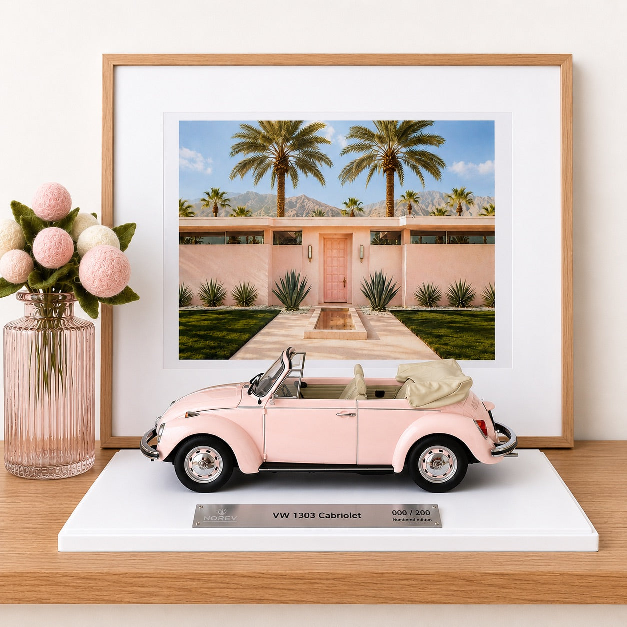 norev-vw-1303-maggiolino-cabriolet-1972-rosa-1-18-edizione-limitata-200-pcs image 8