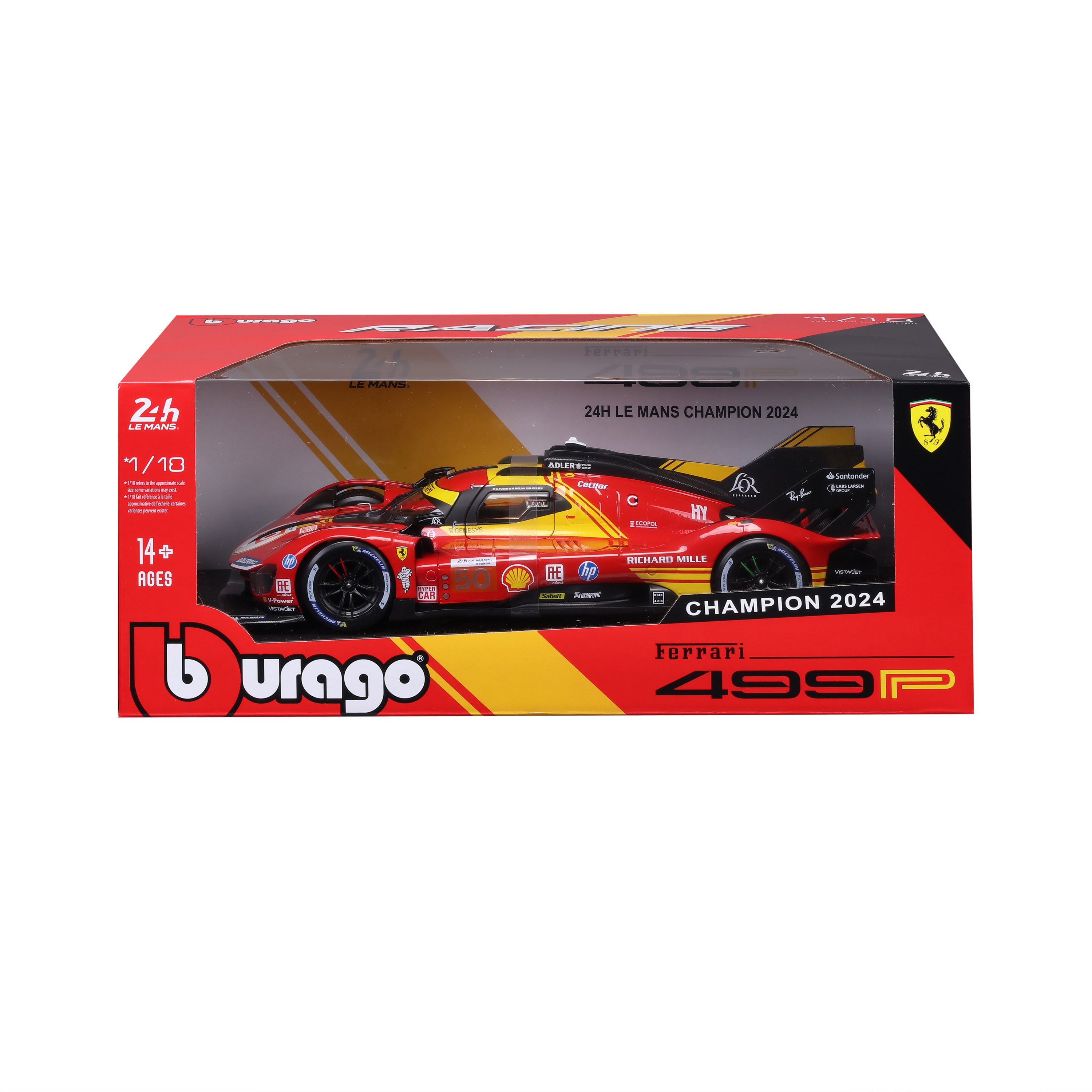 bburago-ferrari-499p-lmh-n-50-campione-le-mans-2024-1-18 image 2