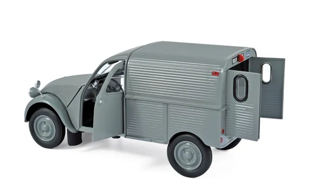 norev-citro-n-2cv-fourgonnette-1957-grigia-modellino-furgone-1-18 image 1