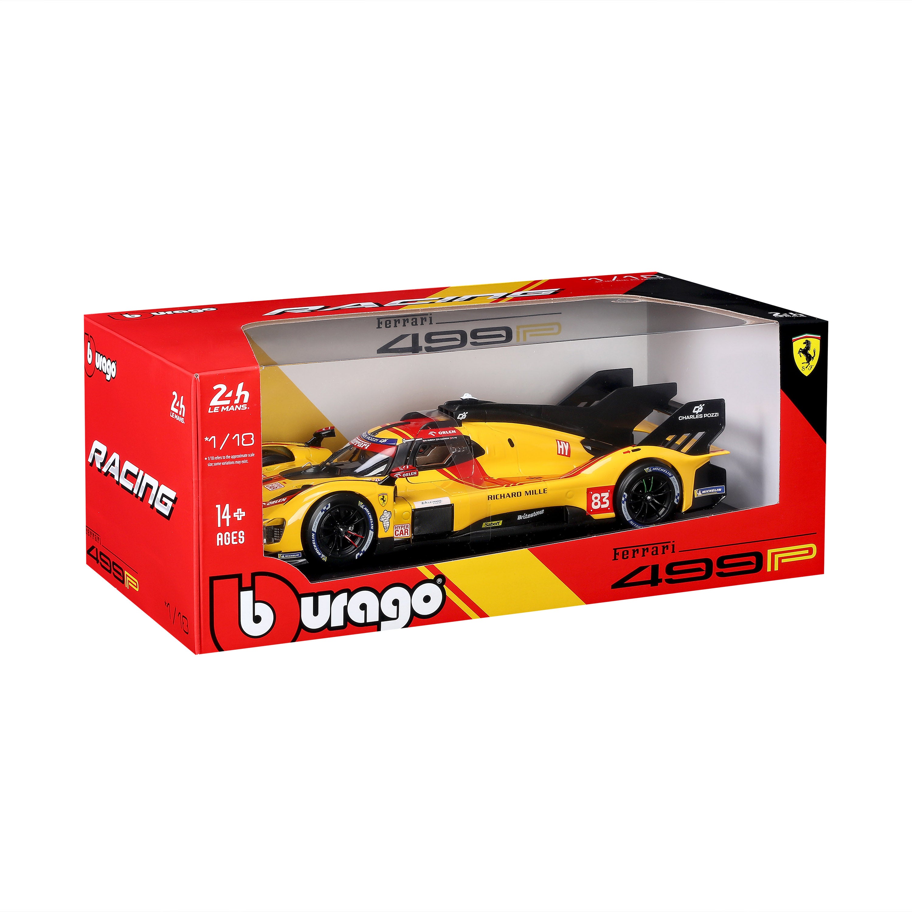 bburago-ferrari-499p-hypercar-24h-le-mans-2025-83-1-18 image 2