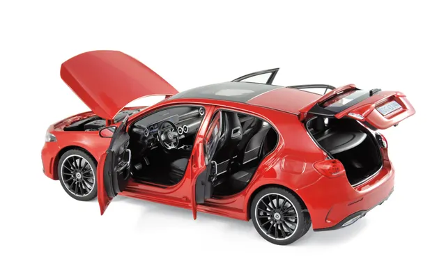 norev-mercedes-benz-classe-a-2018-rossa-1-18-modellino-die-cast-grande image 1