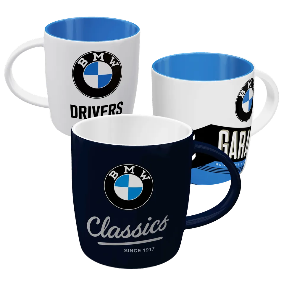 nostalgic-art-bmw-set-regalo-3-tazze-in-ceramica-330-ml-garage-drivers-classics image 1