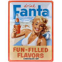 nostalgic-art-fanta-beach-girl-targa-in-metallo-30x40-cm-in-rilievo image 2