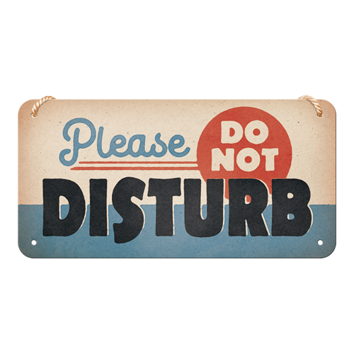 nostalgic-art-do-not-disturb-targa-in-metallo-da-appendere-10x20-cm image 1
