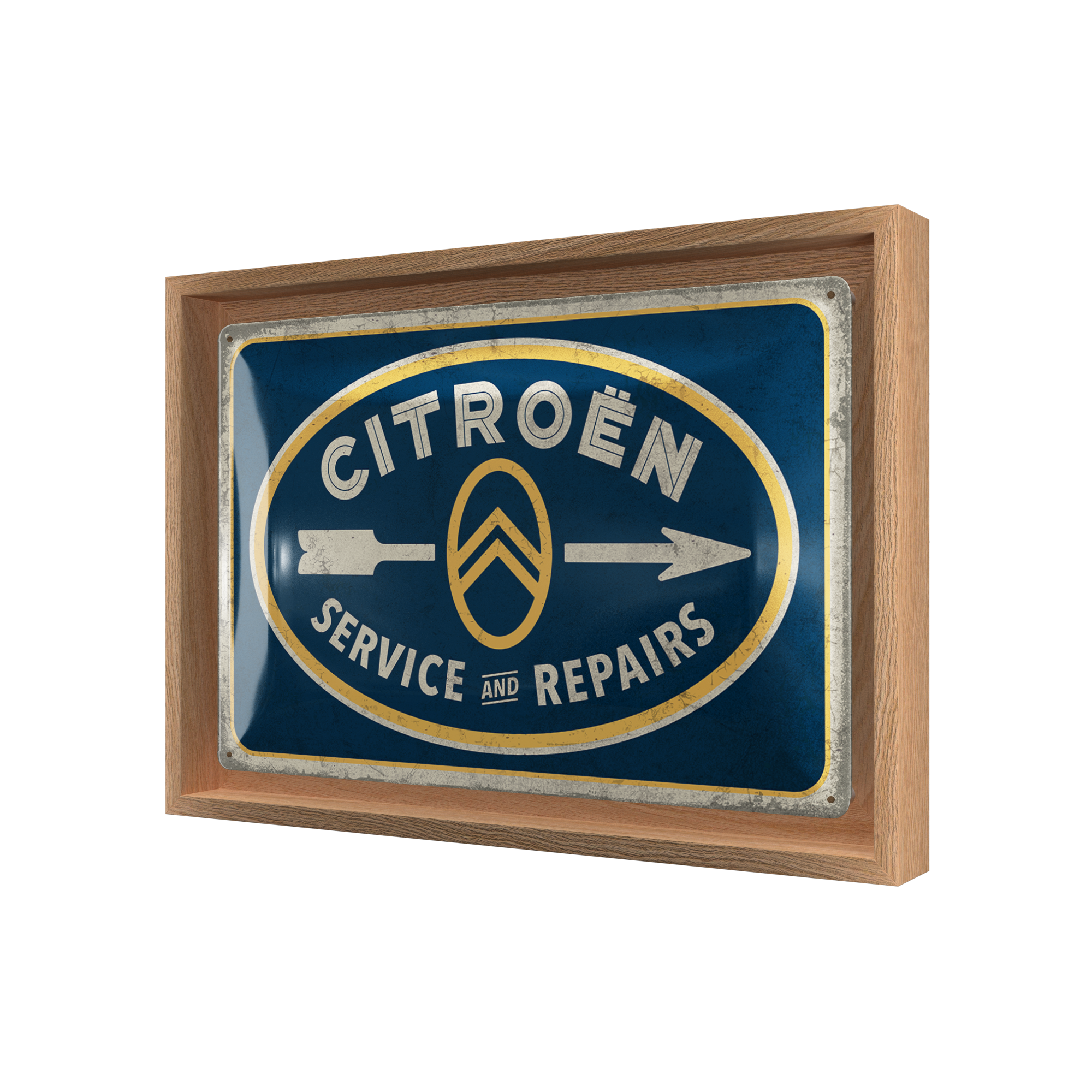 nostalgic-art-citroen-service-repairs-targa-con-cornice-n-frame-m-24-x-33-5-cm image 1
