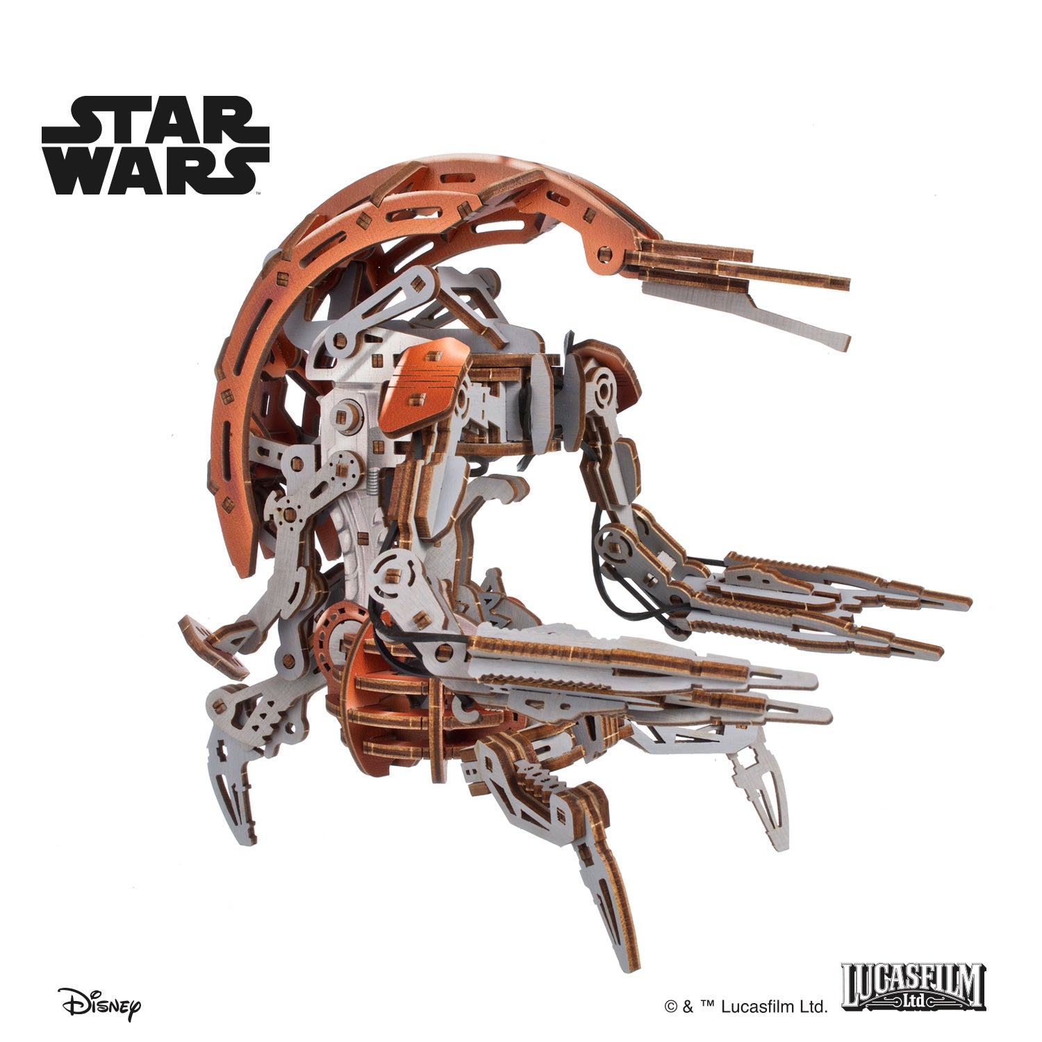 ugears-droideka-star-wars-series-kit-modello-meccanico-in-legno image 4