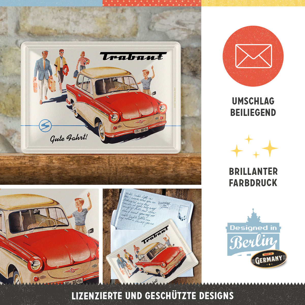 nostalgic-art-trabant-gute-fahrt-metal-card-in-metallo-10x14-cm image 2