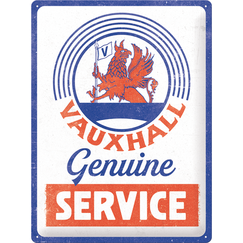 nostalgic-art-vauxhall-genuine-service-targa-in-metallo-30x40-cm image 1