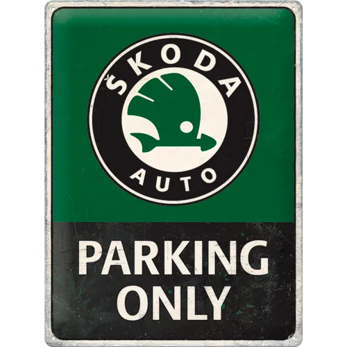 nostalgic-art-skoda-parking-only-targa-in-metallo-30x40-cm-2 image 1