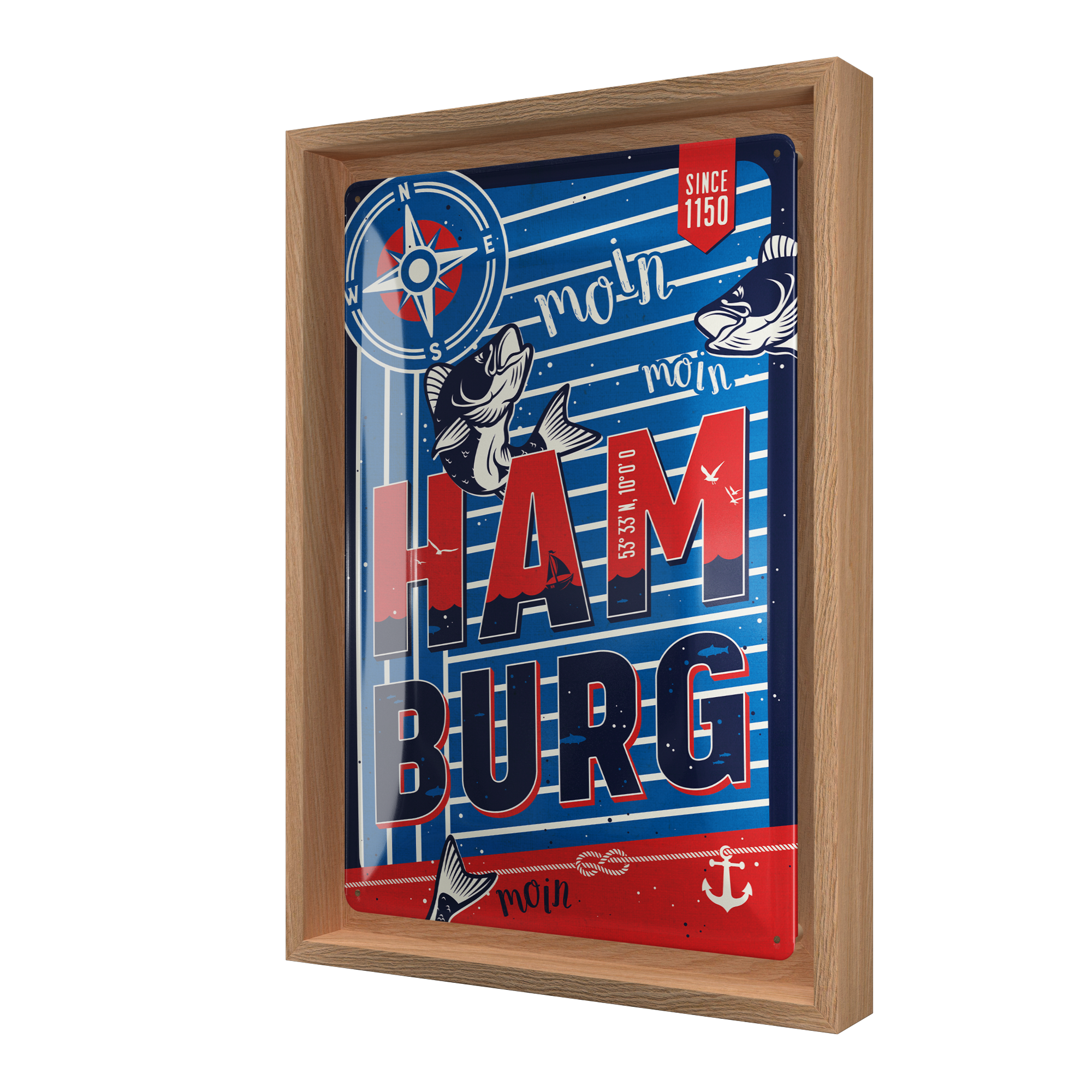 nostalgic-art-hamburg-moin-cornice-n-frame-m-edition-in-legno-24x33-5-cm image 1