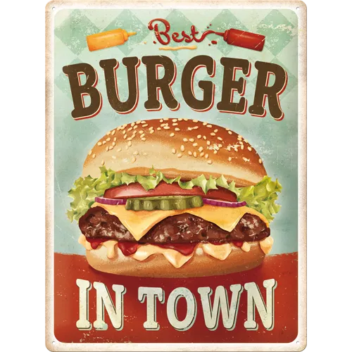 nostalgic-art-best-burger-in-town-targa-in-metallo-30x40-cm-2 image 1