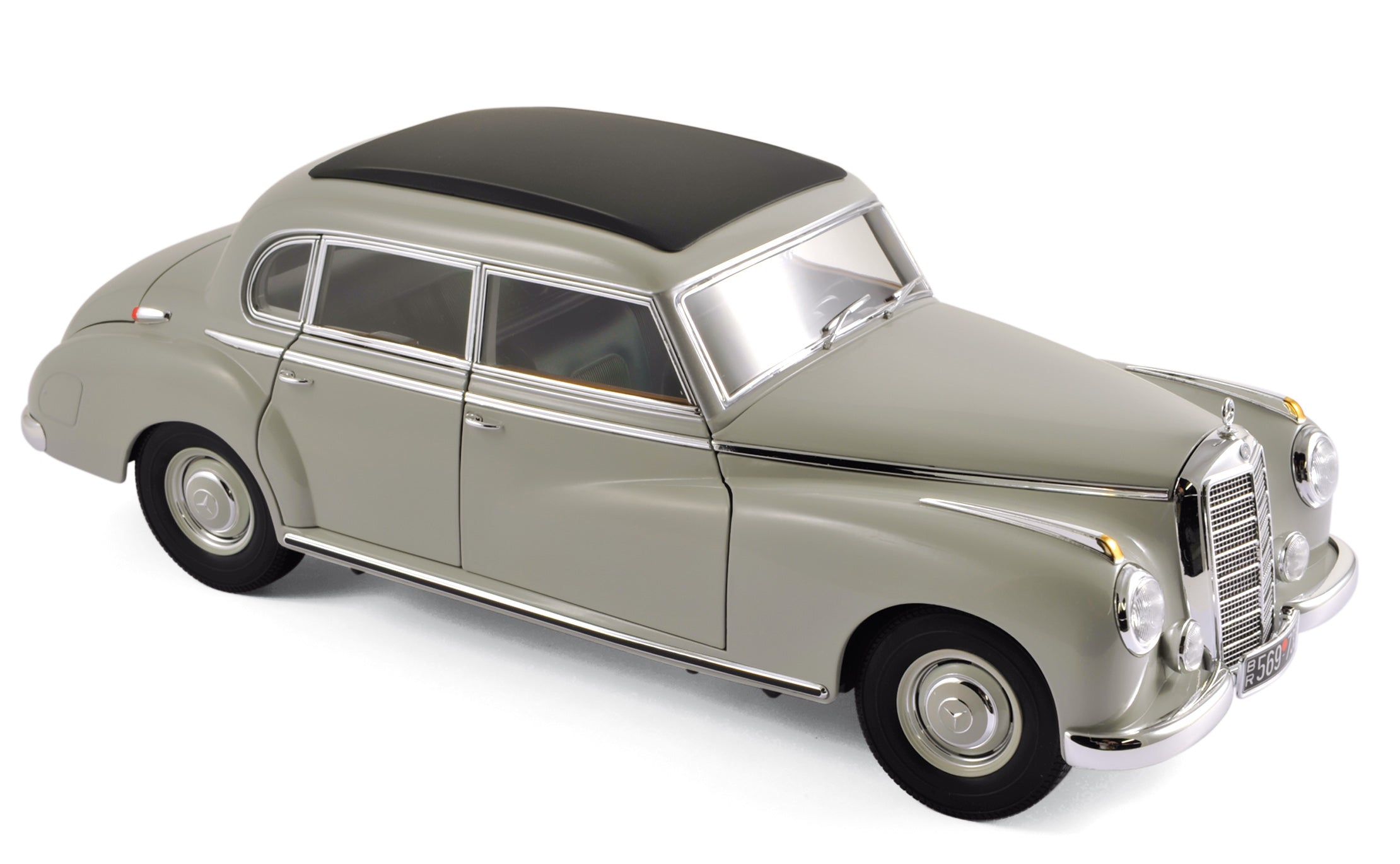 norev-mercedes-benz-300-1955-modellino-1-18-gris-beige image 1